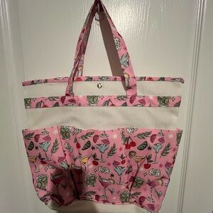 Pink Patterned Tote Bag